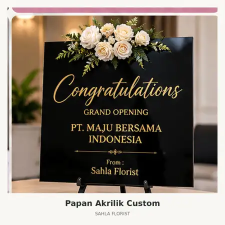 Papan Bunga Akrilik Karimun